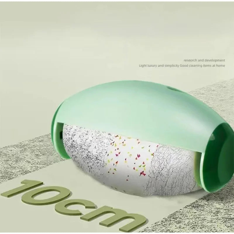 Reusable lint roller opened to show the sticky lint-collecting surface, approximately 10cm size